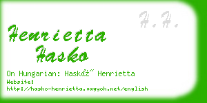 henrietta hasko business card